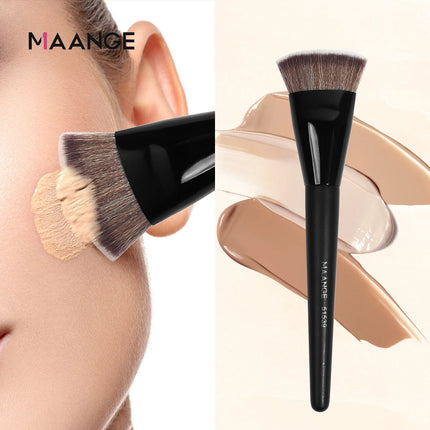 Velora Beauty Flat Top Foundation Brush with Box Powder Blush Concealer Makeup Tool