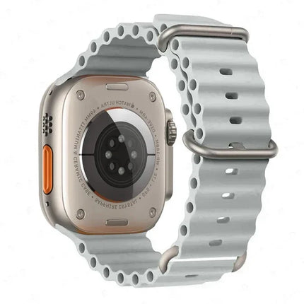 TideFlex Silicone Band for Apple Watch Ultra 2/Series 10/9/8/7/6/SE 49mm–40mm Sport Strap