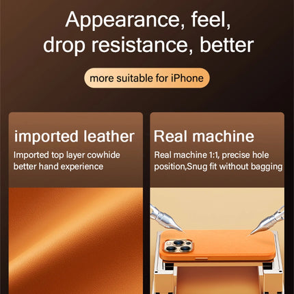 LuxeMag Leather Case for iPhone 15/14/13 Pro Max Plus Mini MagSafe Wireless Charge Animated Cover