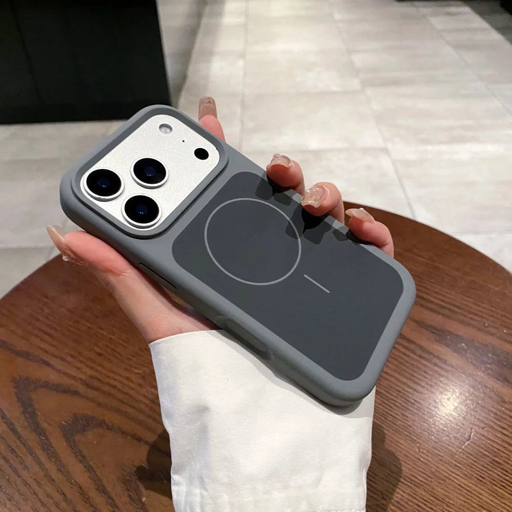 Original Pure Color Liquid Silicone MagSafe Case for iPhone 17/17 Pro/17 Pro Max – Large Window, Skin-Feel, Shockproof Cover