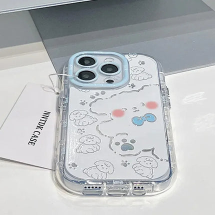 OKEYWOW silicone shockproof iPhone Smile Case for models 11 to 17, soft cover with colorful smile design, protective and stylish.