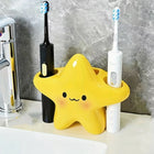 Cute Star-Shaped Toothbrush Holder with Toothpaste Storage