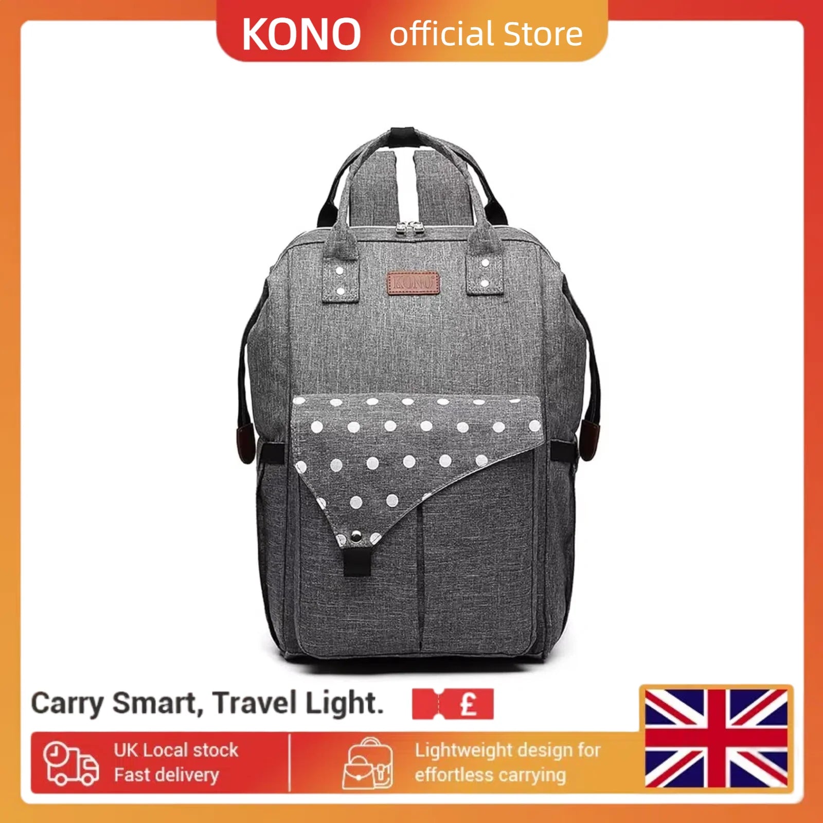 Baby Changing Backpack - Waterproof Diaper Bag with USB Port & Stroller Straps, 15.6" Laptop Compartment for Parents