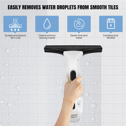 Cordless Window Vacuum Cleaner 2000Pa Streak-Free Glass Cleaner