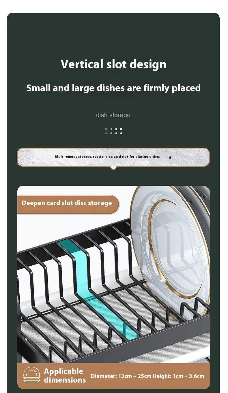 Kitchen storage rack, bowl and dish storage rack, drain rack, household multifunctional bowl and chopstick rack storage box