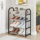 4-Tier Shoe Rack Assembly Storage Cabinet Multifunctional Space Saver Home Organizer