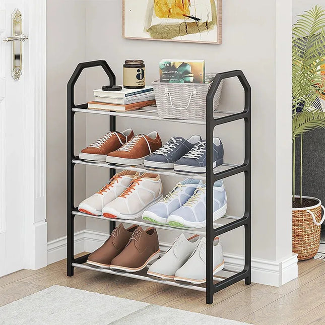 4-Tier Shoe Rack Assembly Storage Cabinet Multifunctional Space Saver Home Organizer