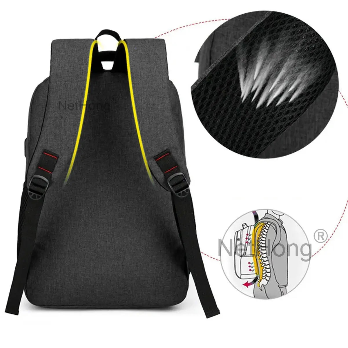 Retro Backpack School Rucksack For Laptop/Travel/Work Plain Bag women/men UK