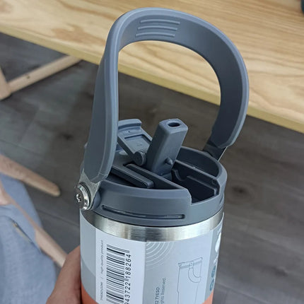 OkeyWOW TYESO stainless steel travel mug with double wall insulation, vacuum flask, and car water bottle design.