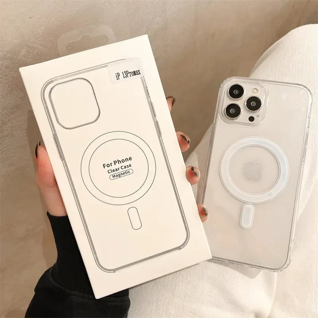 MagSafe Clear Case for iPhone Magnetic Wireless Charging Cover