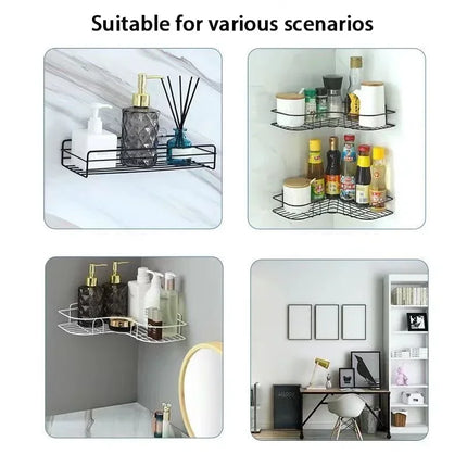 IronWall Metal Storage Shelf Bathroom Kitchen Organizer Rack Wall Mount