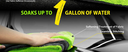 AutoDry 1000GSM Microfiber Car Towel 60x120cm Ultra Absorbent Scratch Free Drying Cloth