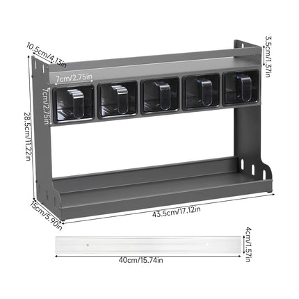 Pull Out Kitchen Spice Rack Organizer with Seasoning Boxes