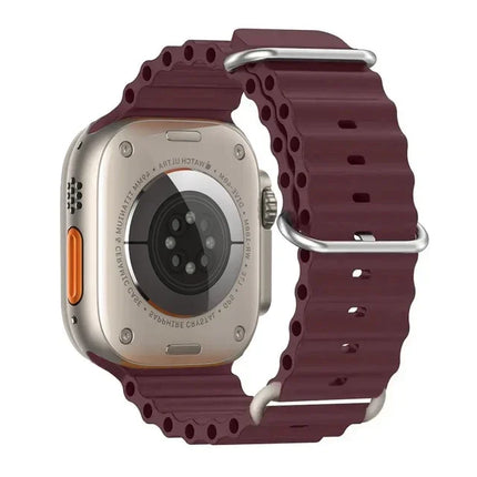 TideFlex Silicone Band for Apple Watch Ultra 2/Series 10/9/8/7/6/SE 49mm–40mm Sport Strap