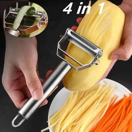 Stainless Steel Vegetable Peeler Multifunctional Potato Carrot Fruit Shredder Kitchen Tool Stainless Steel Vegetable Peeler Multifunctional Potato Carrot Fruit Shredder Kitchen Tool  multifunctional-kitchen-peeler-vegetable-fruit-peeler-stainless-steel-durable-potato-slicer-household-shredder-carrot-peeler