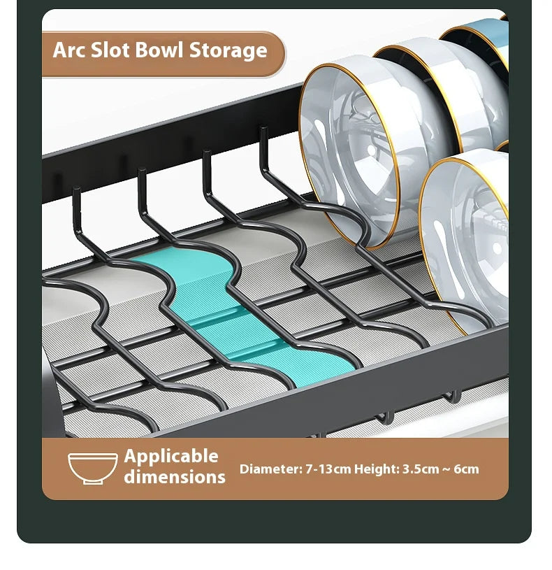 Kitchen storage rack, bowl and dish storage rack, drain rack, household multifunctional bowl and chopstick rack storage box