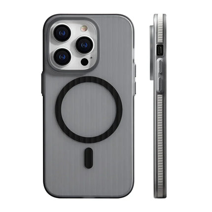 Corrugated MagSafe Case for iPhone 17/16/15/14/13 Pro Max Non-Slip Matte Hard Cover