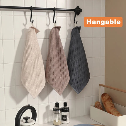PureWoven Cotton Dishcloth Set Honeycomb Soft Absorbent Kitchen Cleaning Towel