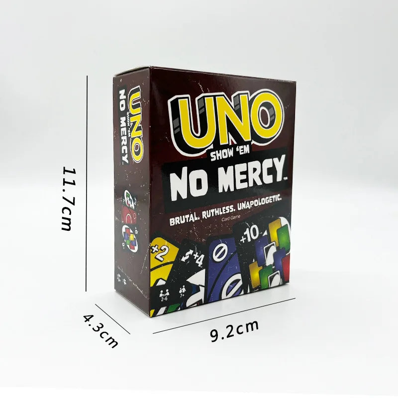 UNO NO MERCY: Matching Card Game with Pokemon, Dragon Ball Z Themes - Multiplayer Family Party Boardgame for Funny Friends Entertainment Poker