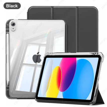 Clear iPad Case with Pencil Holder Air 11/13 M2 M3 Pro 11/12.9 M4 10th/11th Gen Cover