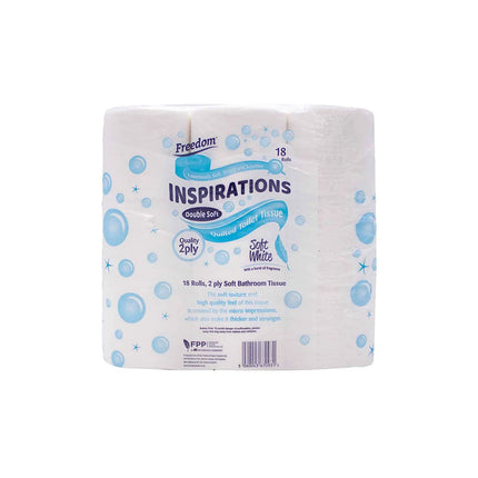 OKEYWOW Freedom Quilted 2-Ply Toilet Tissue 18-pack, soft bathroom toilet paper rolls, ideal for home and office use.