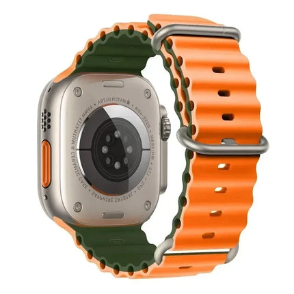 TideFlex Silicone Band for Apple Watch Ultra 2/Series 10/9/8/7/6/SE 49mm–40mm Sport Strap