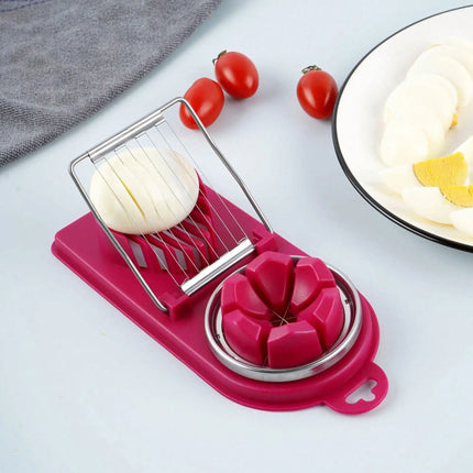 EggSlice 2-in-1 Stainless Steel Egg Slicer & Wedge Cutter