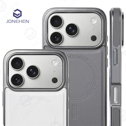 PU Leather MagSafe Case for iPhone 17/16/15/14/13 Pro Max Soft Bumper Shockproof Cover