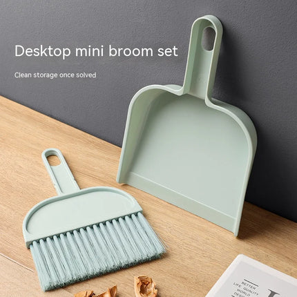 MiniClean Broom Dustpan Set Kids Desktop Pet Cleaning Compact Sweep Kit