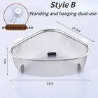 TriDrain Sink Basket Stainless Steel Corner Strainer Kitchen Storage Rack