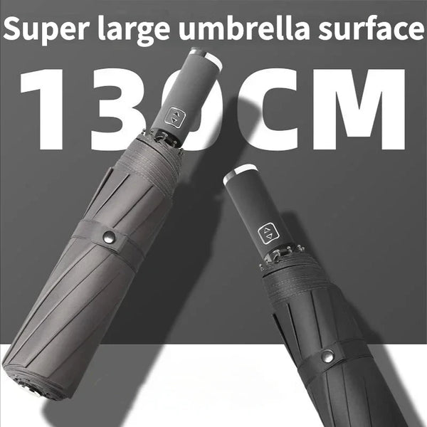 Windproof Strong Super Large Fully Automatic Folding Umbrella for Men Business Waterproof Sunproof Strong Shade Uv Big Umbrellas