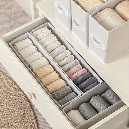 Foldable Clothes Storage Box Wardrobe Organizer Underwear Socks Storage Basket