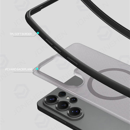 FrostLite Magnetic Armor Case for Samsung Galaxy S26/S25/S24 Ultra Translucent Shockproof Cover