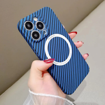 OKEYWOW iPhone carbon fiber case, ultra-thin hard back cover with camera protection for iPhone 17/16/15/14/13/12/11 Pro Max XR XS
