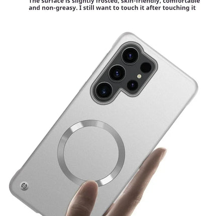 Samsung Ultra Thin Magnetic PC Shockproof Cooling Cover for S22/S23/S24/S25 Ultra Plus by OKEYWOW, showing sleek, protective phone case design.