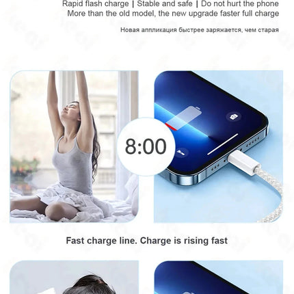 TurboBraided 60W USB C Cable for iPhone 17 16 15 Pro Max Air Plus Fast Charge Type C Data Cable