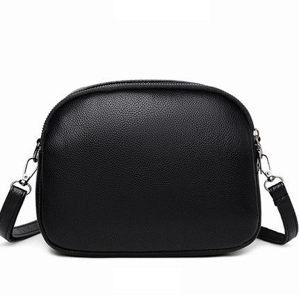Women Rivet Crossbody Phone Bag Soft Leather Small Square Shoulder Bag Zipper Purse