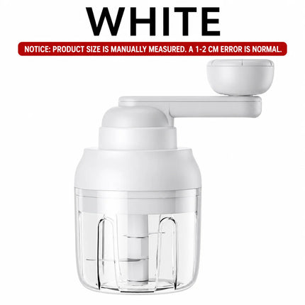 250ml Manual Food Chopper Hand Crank Vegetable & Garlic Processor