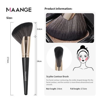 Velora Beauty Angled Blush Bronzer Brush Contour Highlight Cream Powder Makeup Tool