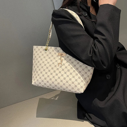 Women Autumn Winter Shoulder Bag Large Capacity Tote Handbag Presbyopic Style