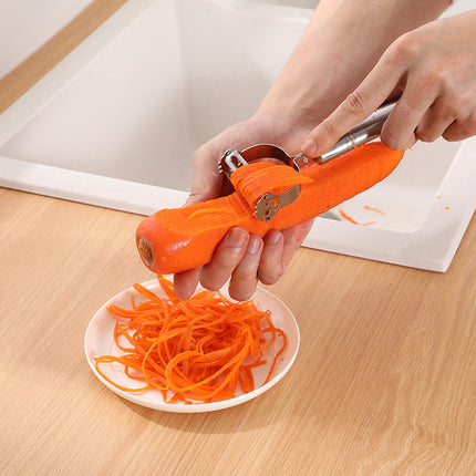SteelSlice Julienne Peeler Stainless Steel Vegetable Grater Slicer Fruit Cutter Tool