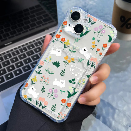 OKEYWOW iPhone dinosaur silicone case with card slot for iPhone 12 Pro Max, soft cover featuring colorful dinosaur design.