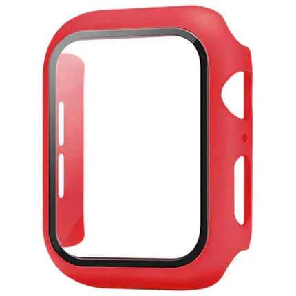 OKEYWOW Apple Watch tempered glass screen protector for Series 10-3 SE, fits 38mm to 46mm models, showing a clear protective cover.