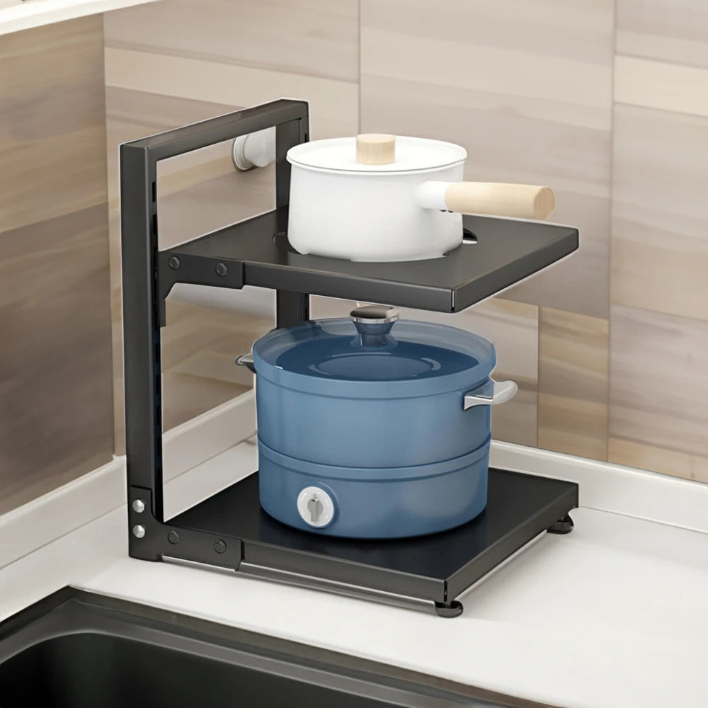 Lifeideas Multi Tier Adjustable Kitchen Pot Rack Organizer