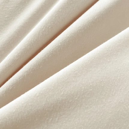Okeywow solid color brushed fabric bedding set with duvet cover, pillowcases, bed sheet, and quilt cover in various sizes.