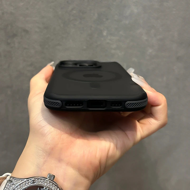 Shockproof Color Bumper Armor For Magsafe Case For iPhone 16 15 14 Plus 13 12 11 Pro Max Hybrid Wireless Charge Clear Cover