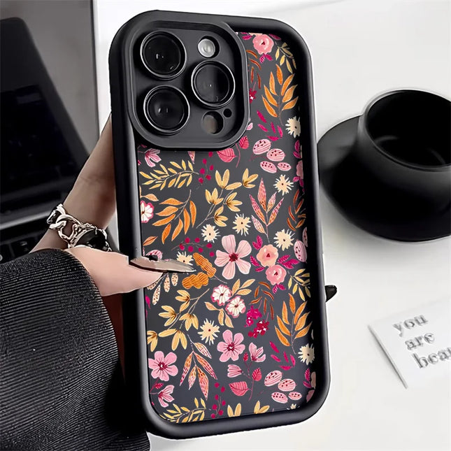 OKEYWOW iPhone Butterfly Painting Silicone Shockproof Case for iPhone 11 Pro Max, XR, XS, 12, 13, 14, 15, 16, 17 series