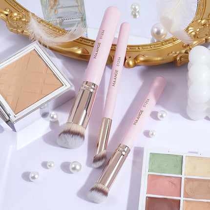 Velora Beauty 3pcs Makeup Brush + 2pcs Powder Puff Set Concealer Eyeshadow Blending Tools