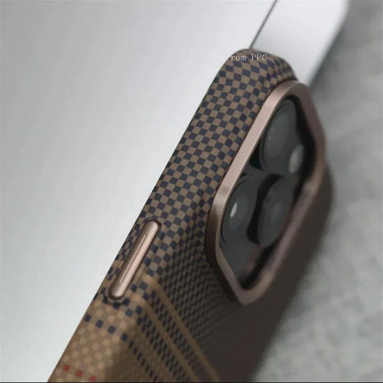 OKEYWOW MagSafe charging case for iPhone 16/15/14 Pro Max, carbon relief matte hard PC cover with camera lens protection