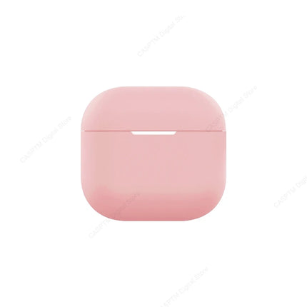 Okeywow AirPods 4th Gen silicone protective case in black, durable cover with precise cutouts for charging port and sensors.